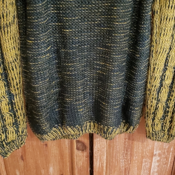 Pretty Good Green & Gold Crew Neck Sweater S M New - Picture 5 of 5